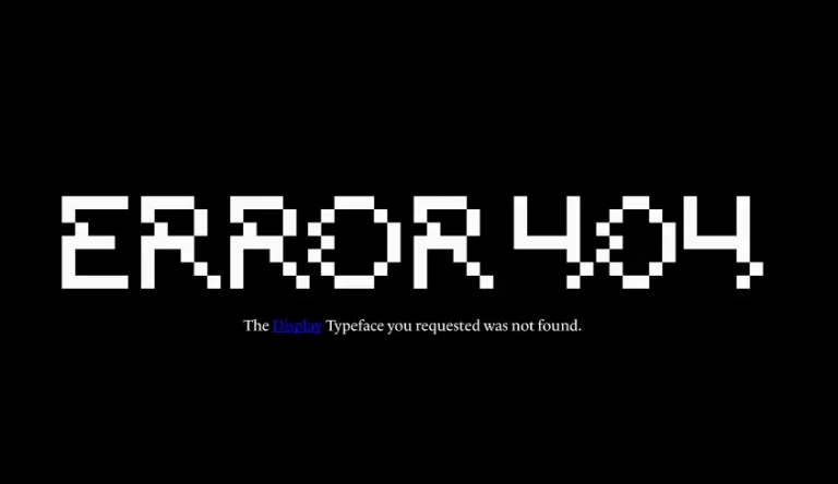 Error 404 Pixel Font