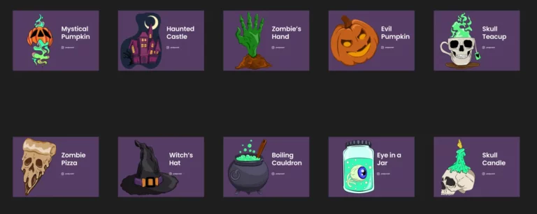 10 Halloween Vector Illustrations