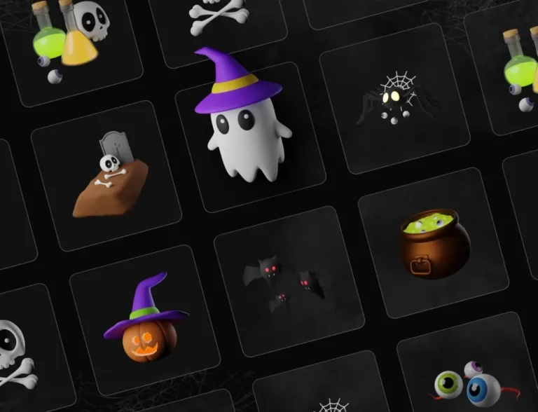 9 Halloween Stickers PNG