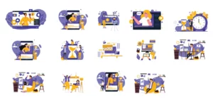 14 Creator And Marketing People Illustrations Figma