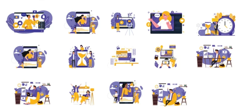 14 Creator And Marketing People Illustrations Figma