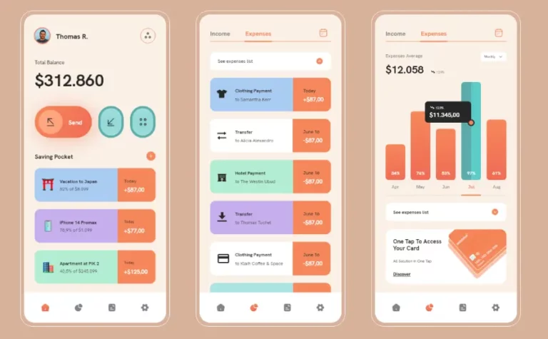 Money Management Mobile App UI Kit