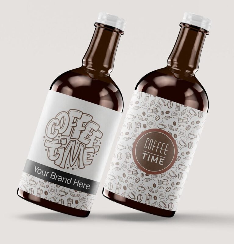 Realistic Coffee Bottle PSD Mockup
