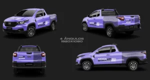 Nova Fiat Strada PSD Mockups