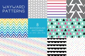 8 Vector Geometric Background Patterns