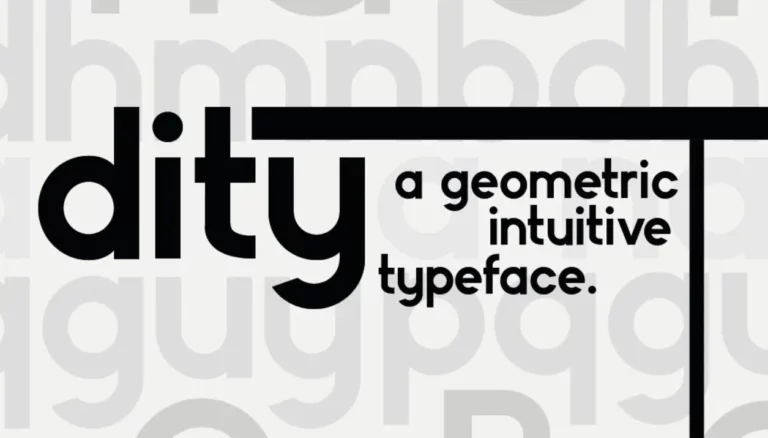 Dity Geometric Font