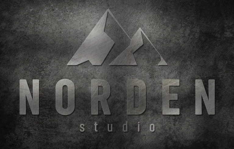 Metallic Logo Mockup PSD
