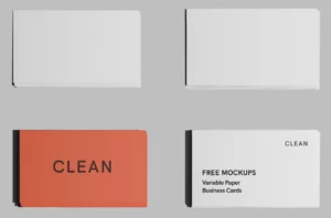 Clean Variable Paper Business Card Mockups Figma