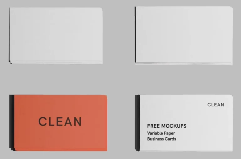 Clean Variable Paper Business Card Mockups Figma