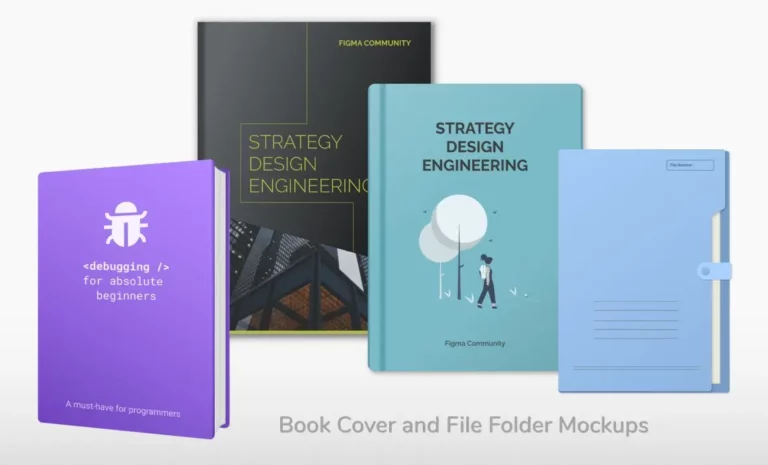 Book Cover & File Folder Figma Mockups
