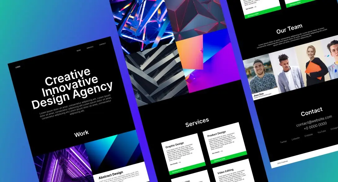 Download Free Portfolio Website UI Template Figma - Free Figma