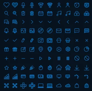 100 Unique UI Icons Figma