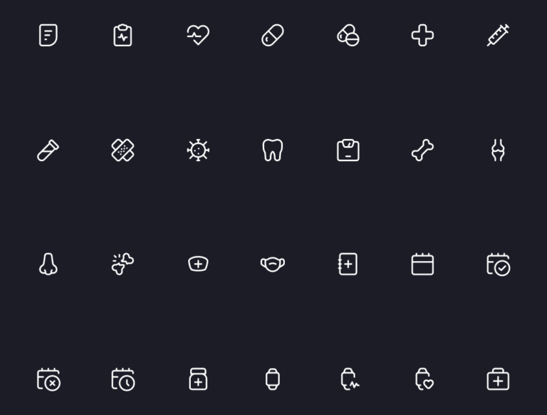 98 Health And Medical Icons (4 Styles)
