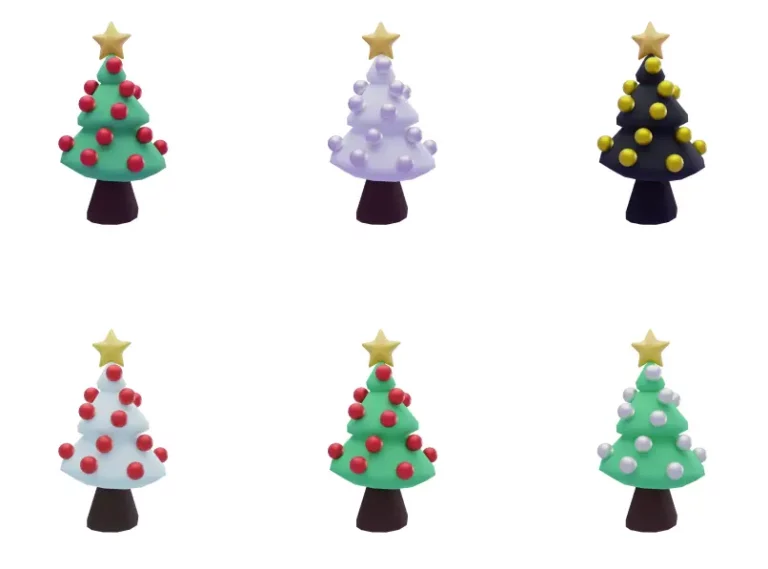 3D Christmas Tree Figma Illustrations