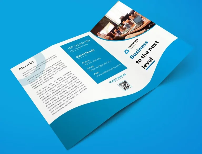 Business Trifold Brochure PSD Mockups