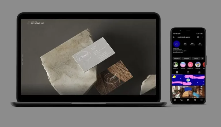 Realistic Laptop and Mobile Mockup PSD