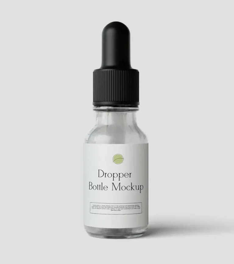 Minimal Dropper Bottle PSD Mockup