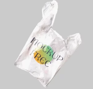 Realistic Plastic Bag PSD Mockup