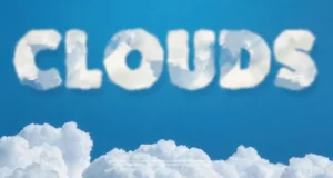 Cloud Photoshop Text Effect