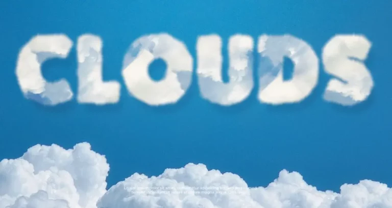 Cloud Photoshop Text Effect