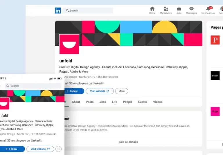 Minimal Linkedin Profile Mockup Figma