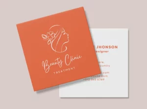 Minimal Square Business Cards PSD Mockup