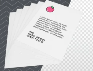 Realistic Paper Stack PSD Mockup
