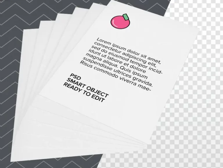 Realistic Paper Stack PSD Mockup