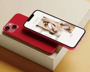 5 Fully Editable iPhone 13 PSD Mockups