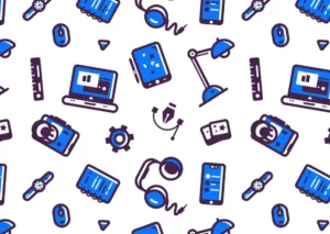 Minimal Electronic Devices Vector Pattern