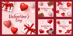 Happy Valentine's Day Design Kit Vector