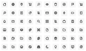 360+ Stroke Icons Pack Figma