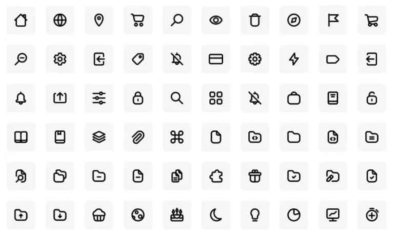360+ Stroke Icons Pack Figma
