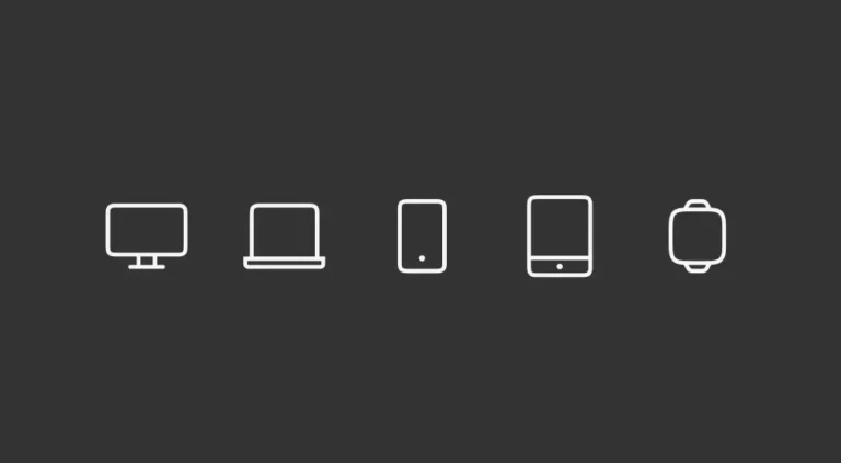 6 Minimal Device Icons Figma