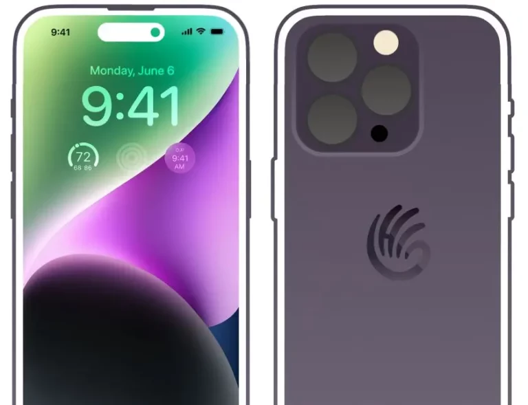 iPhone 14 Pro Outline Mockup Figma