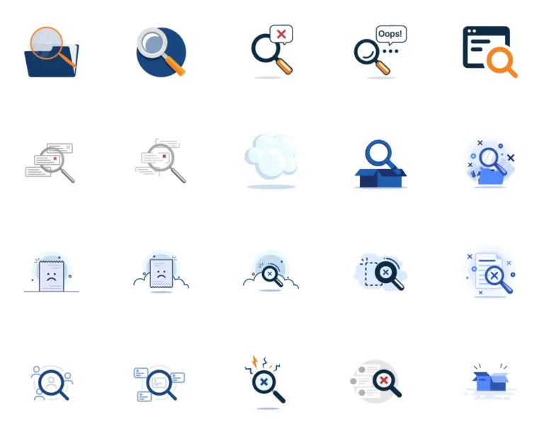 20 Search Illustrations For 404 Error Page Design