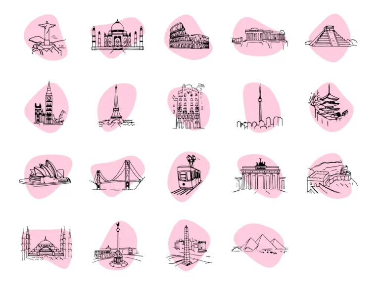 19 City Landmark Illustrations Figma