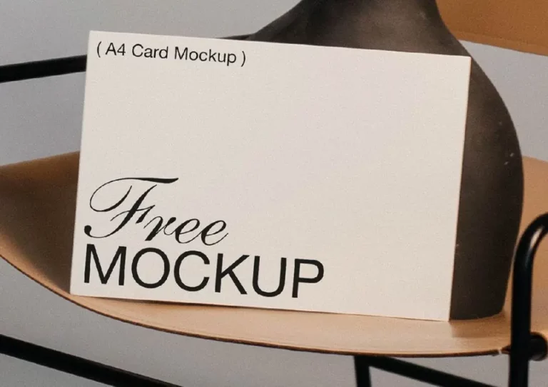 4 A4 Card PSD Mockups