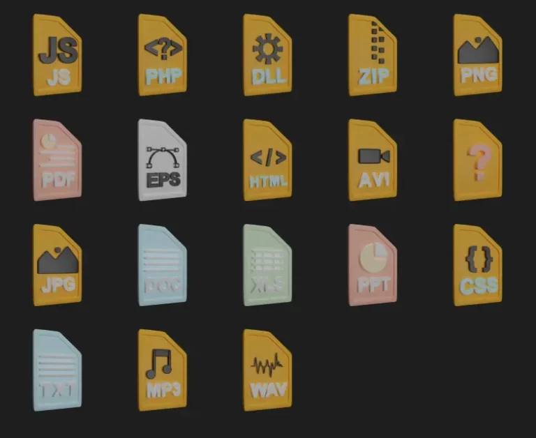 18 File Type Icons Figma