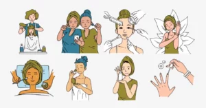 8 Self Care Illustrations Figma