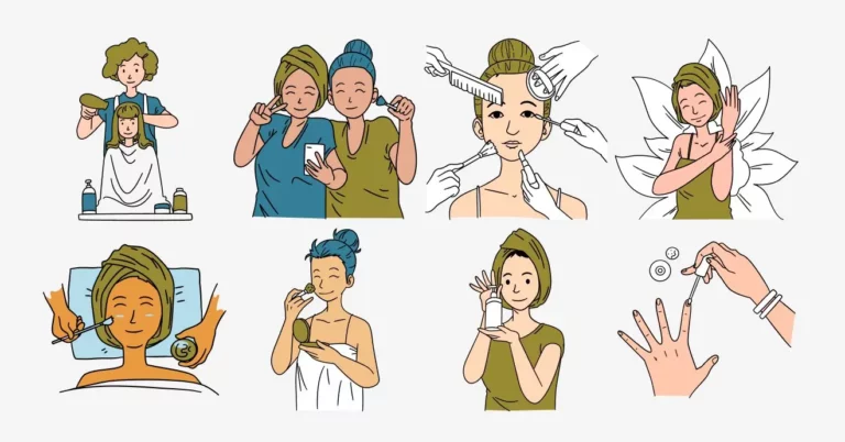 8 Self Care Illustrations Figma