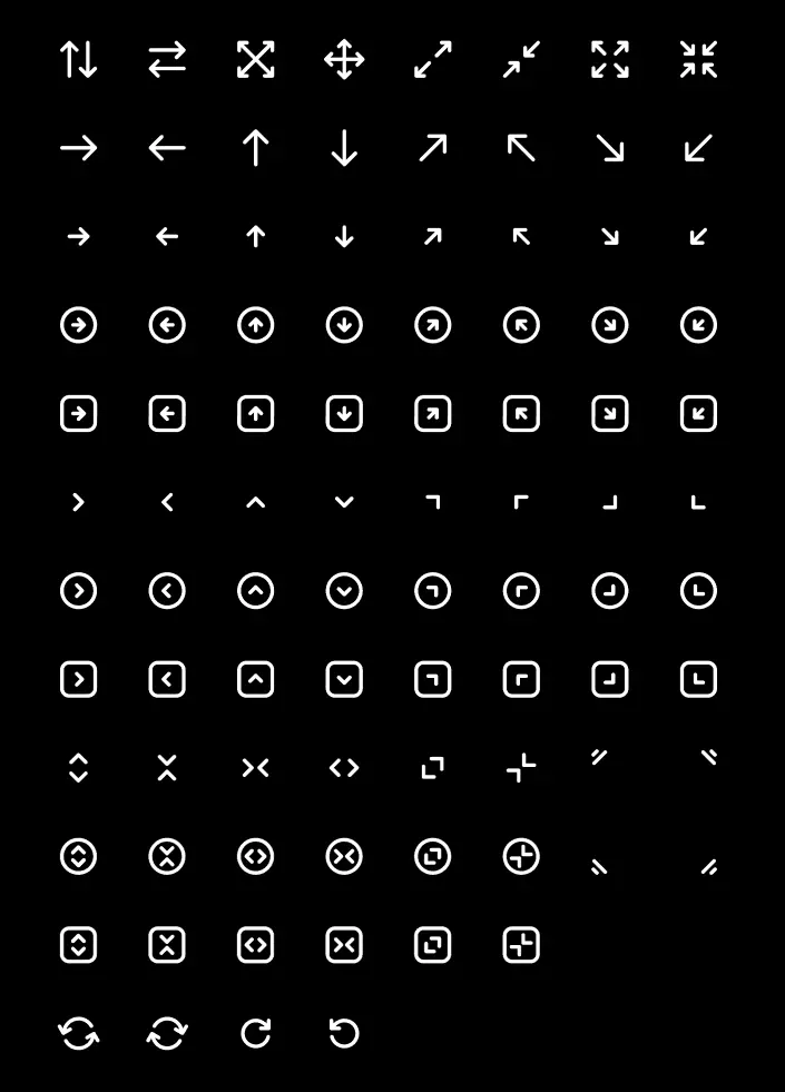 90 Minimal Arrow Icons Figma