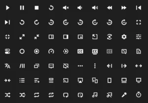 100+ Media Icons Figma