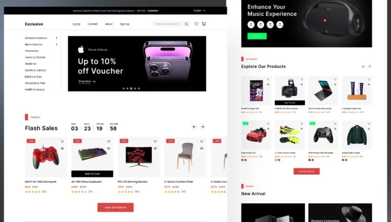 E-commerce Wesbite UI UX Design Figma