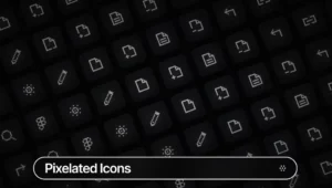 12 Pixel Style UI Icons Figma