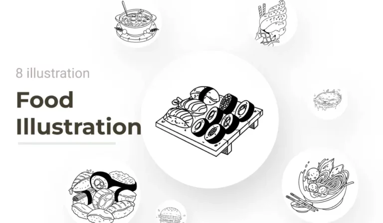 8 Minimal Food Illustrations
