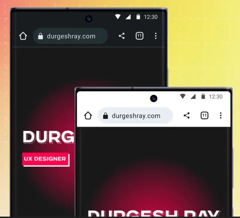 Realistic Chrome Mobile Browser Mockup Figma