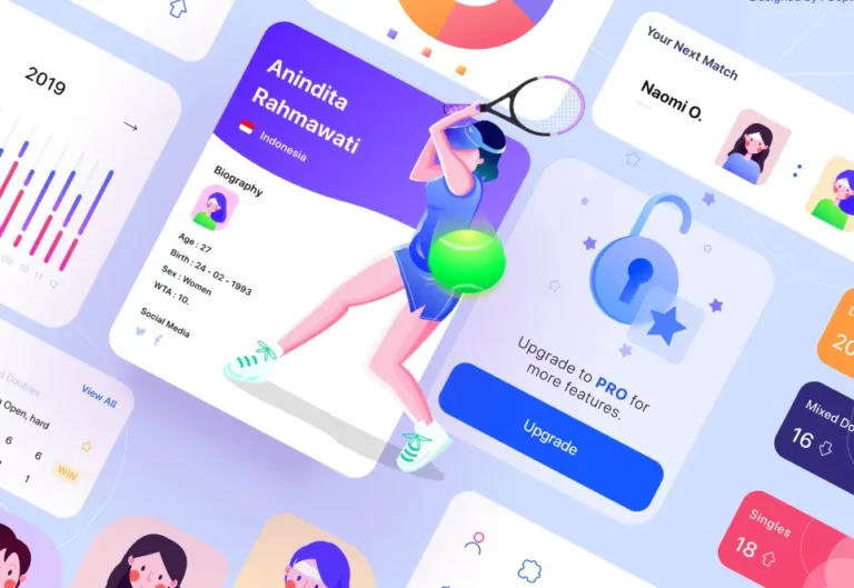 Modern Tennis Dashboard Figma Template