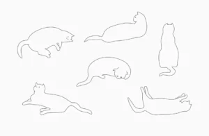 Minimal Cat Illustrations Figma