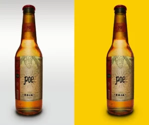 Realistic Ice Cold Beer Bottle PSD Mockup